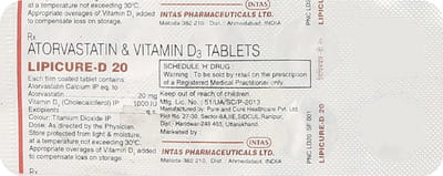 Lipicure D 20mg Strip Of 10 Tablets