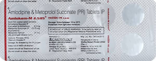 Amlokem M 2.5/25Mg Tablet