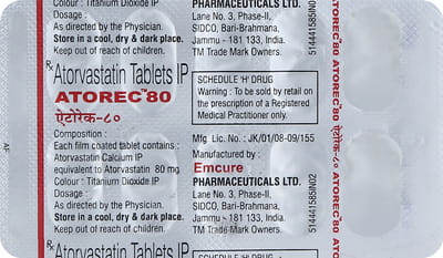 Atorec 80mg Tablet