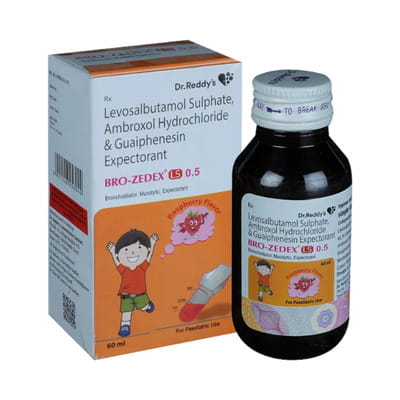 Bro Zedex Ls 0.5mg Raspberry Flavour Bottle Of 60ml Expectorant