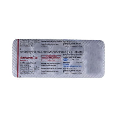 Amnurite 25mg Strip Of 10 Tablets
