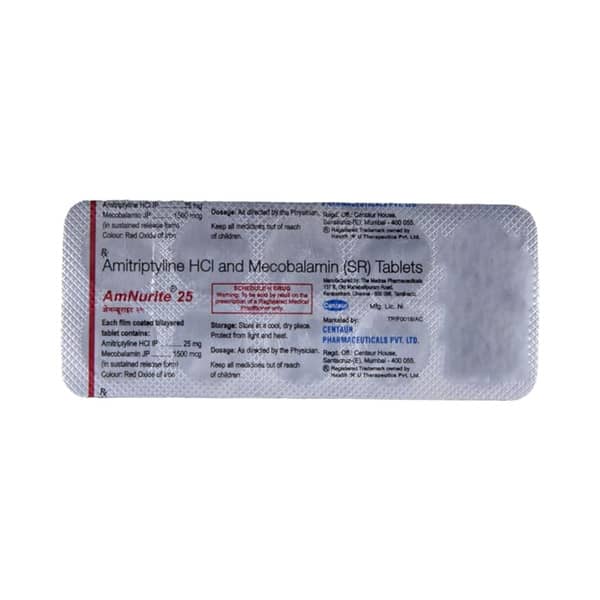 Amnurite 25mg Strip Of 10 Tablets