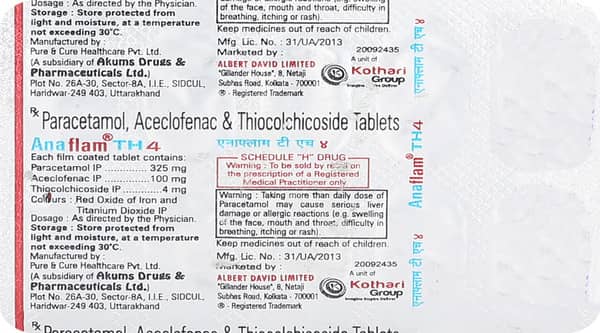 Anaflam Th 4mg Strip Of 10 Tablets