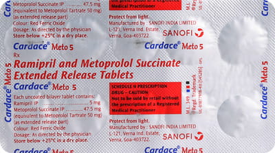 Cardace Meto 5mg Strip Of 10 Tablets