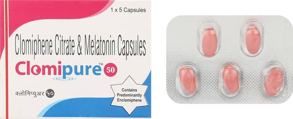 Clomipure 50mg Strip Of 5 Softgel Capsules