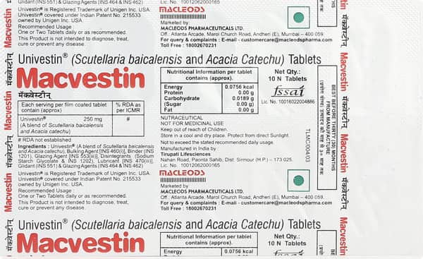 Macvestin 250mg Strip Of 10 Tablets