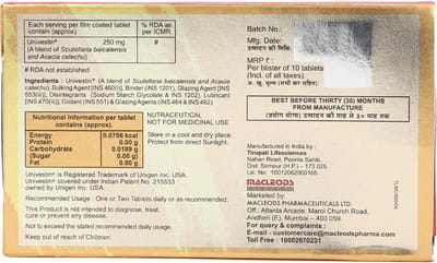 Macvestin 250mg Strip Of 10 Tablets