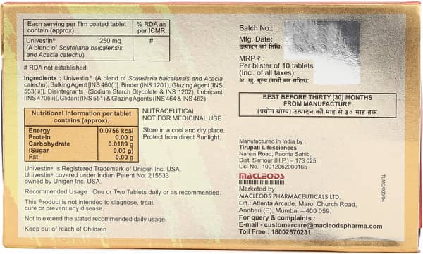 Macvestin 250mg Strip Of 10 Tablets