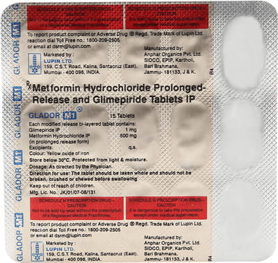 Glador M1 Strip Of 10 Tablets