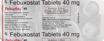 Febuday 40mg Strip Of 10 Tablets
