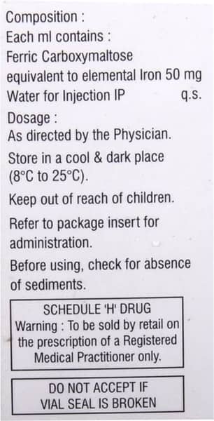 Ferium 500mg Vial Of 10ml Injection