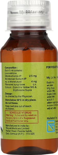 Odimont Lc Bottle Of 60ml Syrup