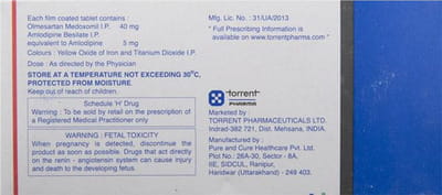 Olmetor Am 40mg Strip Of 10 Tablets