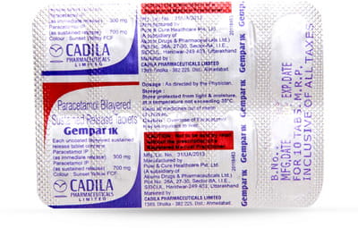 Gempar 1k Strip Of 10 Tablets