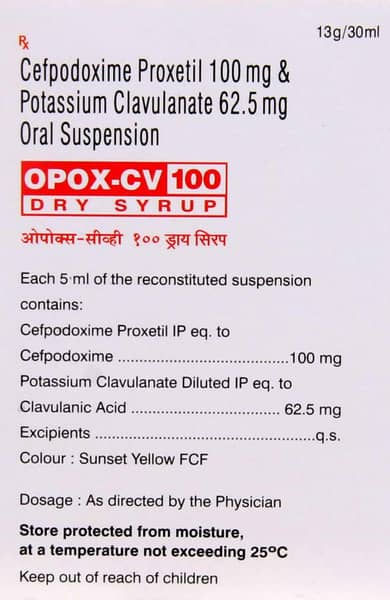 Opox Cv 100mg Bottle Of 30ml Dry Syrup