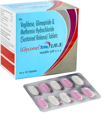 Glycomet Trio 1/0.3mg Strip Of 10 Tablets