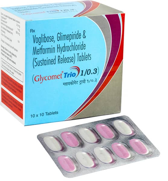 Glycomet Trio 1/0.3mg Strip Of 10 Tablets