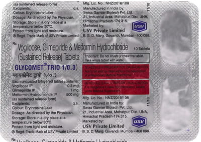 Glycomet Trio 1/0.3mg Strip Of 10 Tablets