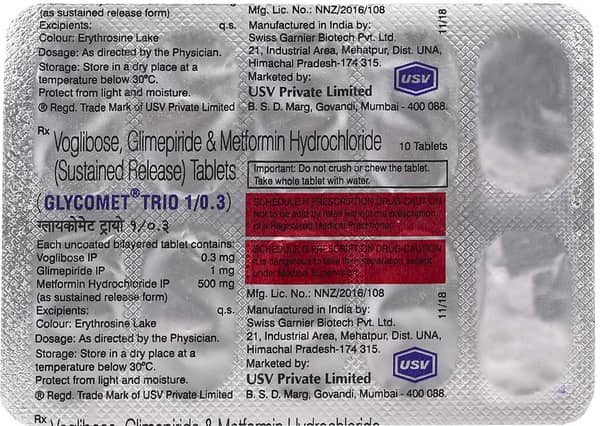 Glycomet Trio 1/0.3mg Strip Of 10 Tablets