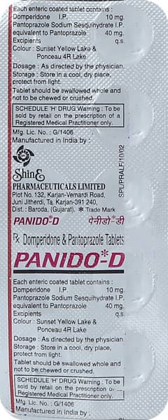 Panido D Strip Of 10 Tablets