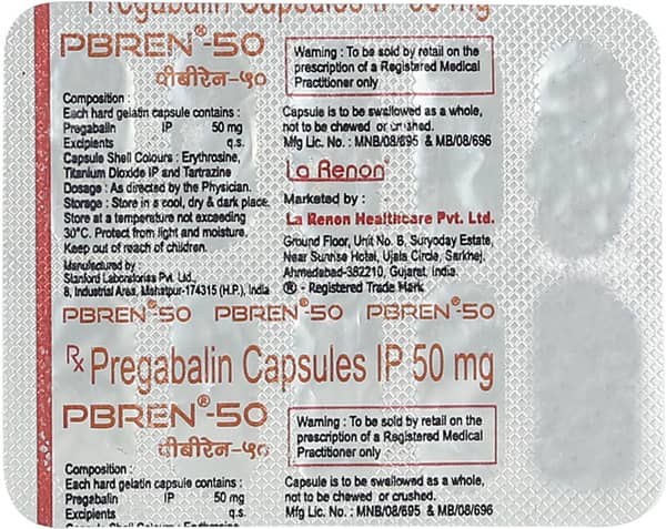 Pbren 50Mg Strip Of 10 Capsules