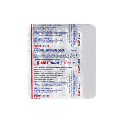 K Met Sr 1000mg Strip Of 10 Tablets