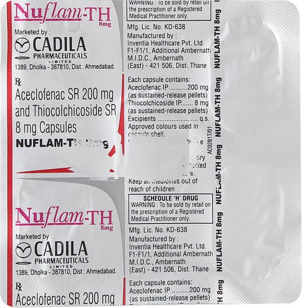 Nuflam Th 8mg Strip Of 5 Capsules