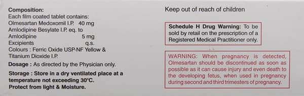 Olmax Am 40mg Strip Of 15 Tablets