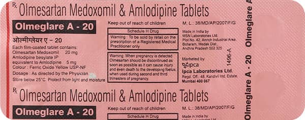 Olmeglare A 20Mg Tablet