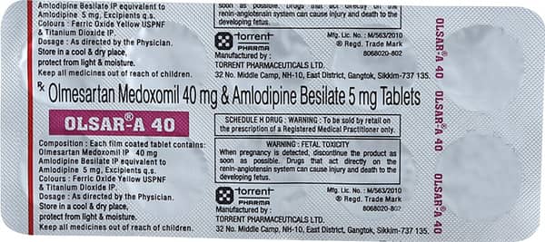 Olsar A 40mg Strip Of 10 Tablets