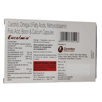Eucalmin Strip Of 10 Softgel Capsules