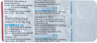 Oropraz 40mg Strip Of 10 Tablets