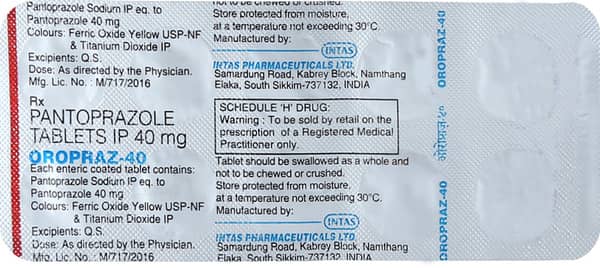 Oropraz 40Mg Strip Of 10 Tablets
