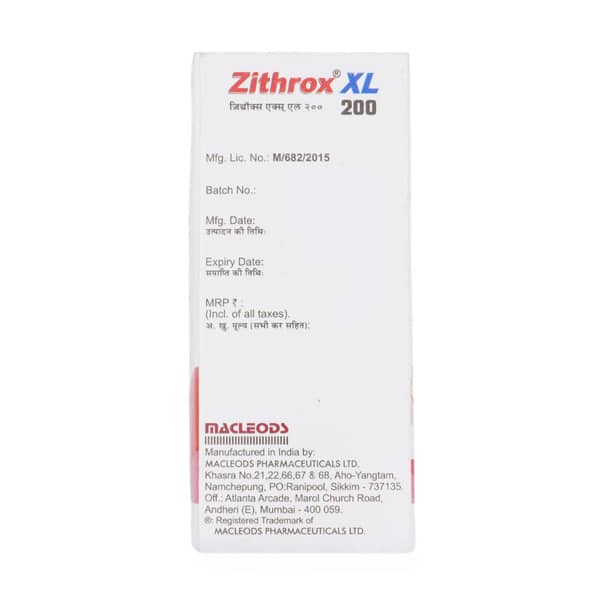 Zithrox Xl 200Mg Bottle Of 30Ml Suspension