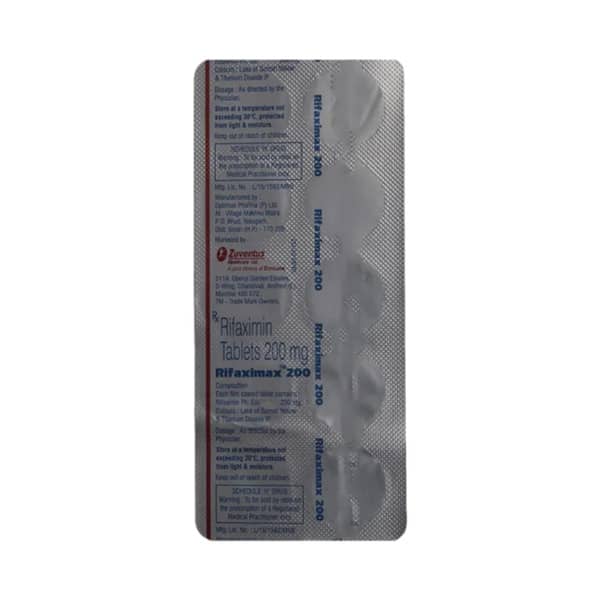 Rifaximax 200mg Strip Of 10 Tablets