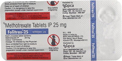 Folitrax 25mg Strip Of 4 Tablets