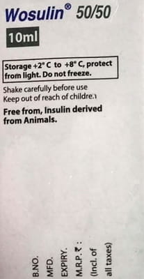Wosulin 50/50 40iu Injection Vail 10ml