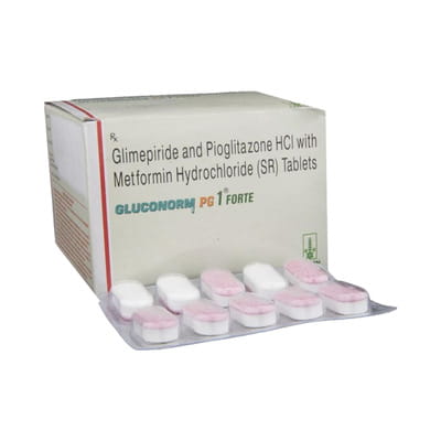 Gluconorm Pg 1mg Forte Strip Of 10 Tablets