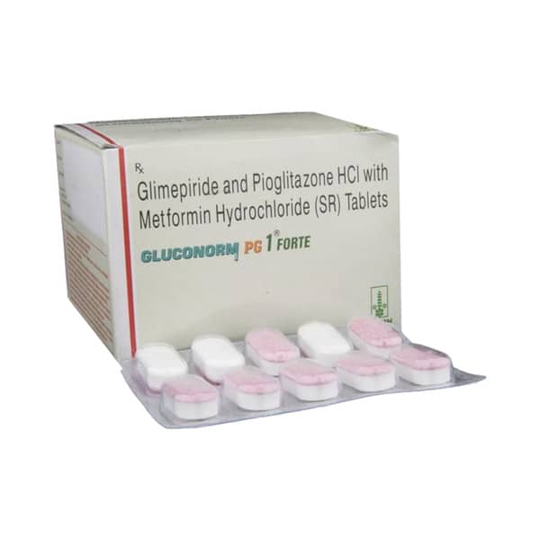 Gluconorm Pg 1Mg Forte Strip Of 10 Tablets