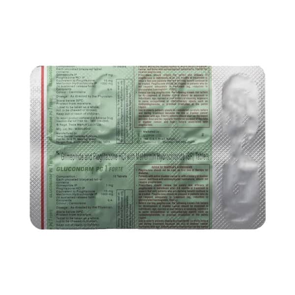 Gluconorm Pg 1Mg Forte Strip Of 10 Tablets