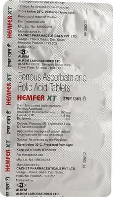 Hemfer Xt Strip Of 10 Tablets