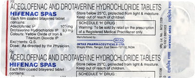 Hifenac Spas Strip Of 10 Tablets