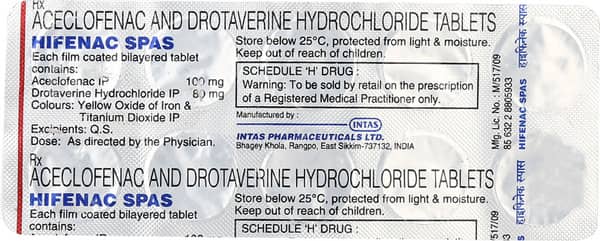 Hifenac Spas Strip Of 10 Tablets