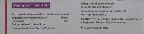Synaptol Sr 150mg Strip Of 10 Tablets
