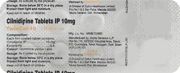 Twincal 10mg Strip Of 10 Tablets