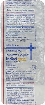Inditel Ch 40mg Strip Of 10 Tablets