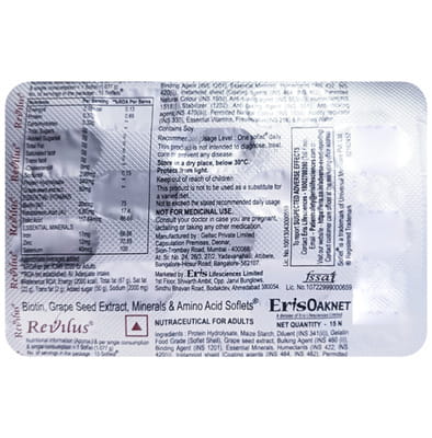 Revilus Soflets Multivitamin For Hair Growth With Micronutrients & Minerals Healthy Hair 15 No'S