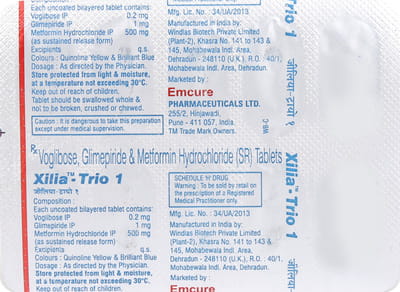 Xilia Trio 1mg Strip Of 10 Tablets