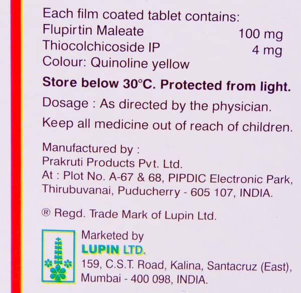 Ketoflam T 4mg Strip Of 10 Tablets