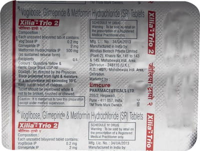 Xilia Trio 2mg Strip Of 10 Tablets